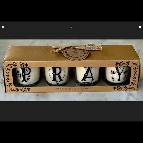 HAVEN STREET CANDLE PRAY SWEET AMBER SCENTED (4) NEW - Picture 2 of 4